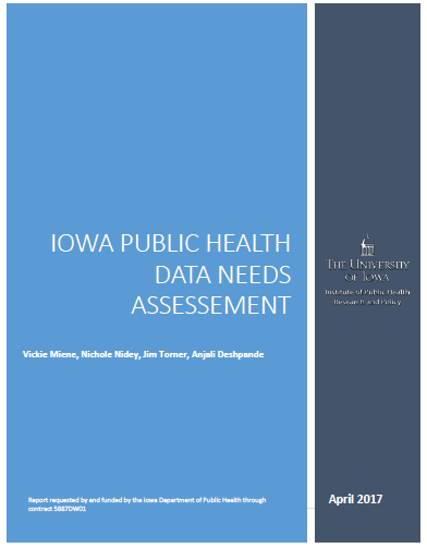 Cover image of the Iowa Public Health Data Needs Assessment.