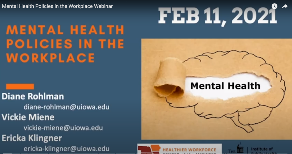 Mental Health Policies in the Workplace